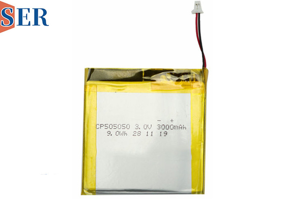 CP505050 bateria macia flexível ultra fina do pacote LiMNO2 da bateria 3.0V para IoT