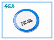 Bateria do perseguidor ER2450 Li SOCL2 de GPS, círculo profundo da pilha do botão do lítio de 500mAh 3.6V