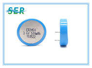 Bateria do perseguidor ER2450 Li SOCL2 de GPS, círculo profundo da pilha do botão do lítio de 500mAh 3.6V