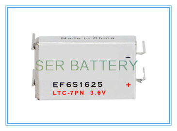 Bateria prismático da pilha 3.6V LTC-7PN EF651625 do cloreto de Thionyl do lítio de Li SOCl2 do medidor de água