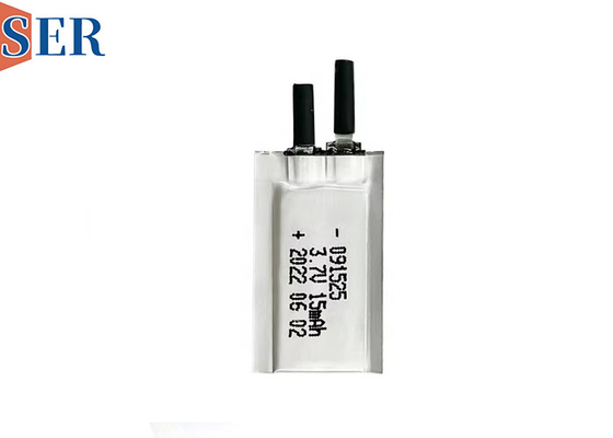 Personalize a célula de bolsa ultra fina de 3,7V 091525 bateria recarregável de polímero de lítio para dispositivos portáteis