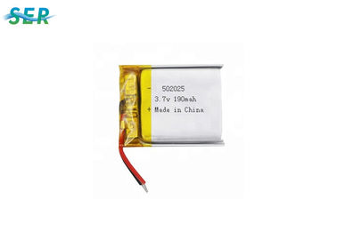 Lítio pequeno Ion Polymer Battery 502025 3.7V, pilhas 210mAh do polímero do lítio