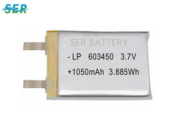 Polímero recarregável longo 603450 3.7V 3300mah do lítio da vida de ciclo com PWB/fio