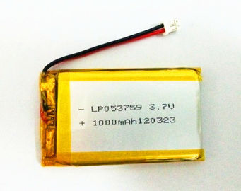 Vida de ciclo ultra fina 500 da bateria 503759 3.7V 1300mAh do polímero do lítio para o perseguidor de GPS