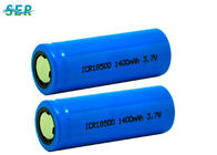 Parte superior lisa Li Ion Battery Cell, 3.7V lítio Ion Rechargeable Battery 1400mAh 18500