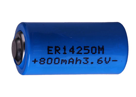 Tamanho R6 ER14250M 800mAh da bateria preliminar 1/2AA do lítio de LS14250M Li SOCl2 para máquina-ferramenta