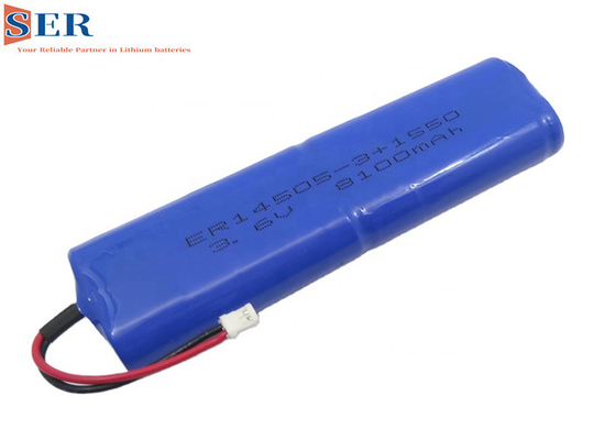 Bateria de ER14505-3P 3.6V 8100mAh LiSOCL2 com o capacitor do conector SPC1550 de JST