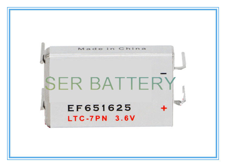 Bateria prismático da pilha 3.6V LTC-7PN EF651625 do cloreto de Thionyl do lítio de Li SOCl2 do medidor de água