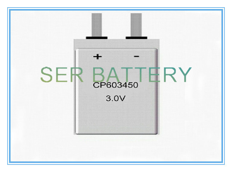 Tipo fino magro bateria 3V CP603450 do manganês do lítio para a etiqueta eletrônica ativa