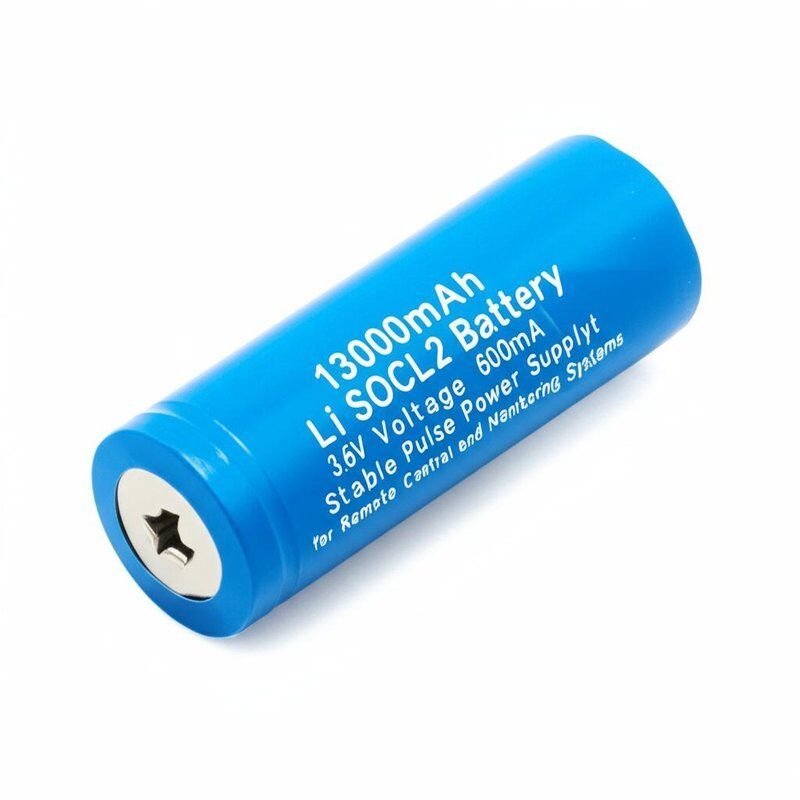 13000mAh Li SOCL2 Battery 3.6V Voltage 600mA Pulse Current Stable Power Supply for Remote Control and Monitoring Systems
