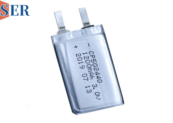 Bateria ultra fina de CP502440 LiMNO2 com material do dióxido do manganês do lítio