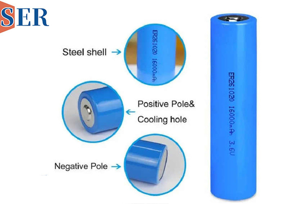 ER261020M Duplo CC Li SOCL2 Bateria Corrente de descarga grande Alta capacidade 3.6V 13000mAh
