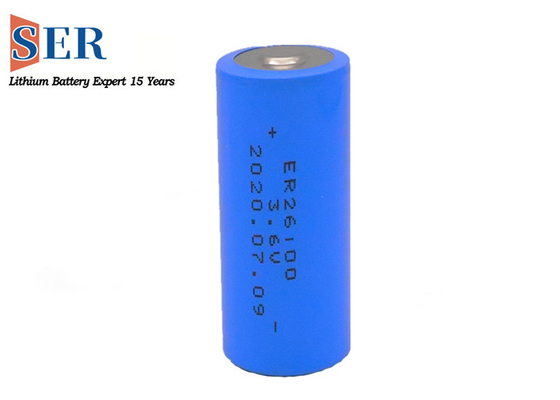 26*100mm Li-SOCL2 Bateria ER26100 ER261020 Corrente de pulso de alta capacidade 600mA -40-165°C Bateria de alta temperatura