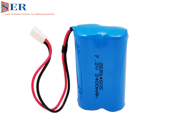 Conector do fio da bateria ER14505-2S 7.2V 2400mah de 2ER14505 2S1P Li SOCL2 para o medidor