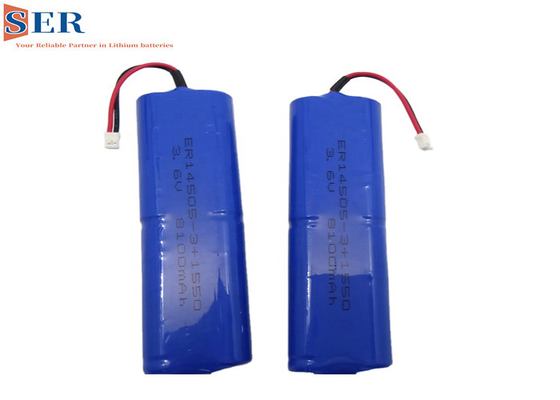 Bateria ER14505-3P 3,6V 8100mAh Li SOCL2 com Conector JST SPC1550 Capacitor