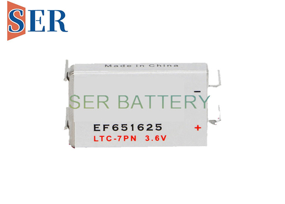 Bateria prismático LTC-3PN de EF651625 3.6Volt LISOCL2 com terminais dos pinos