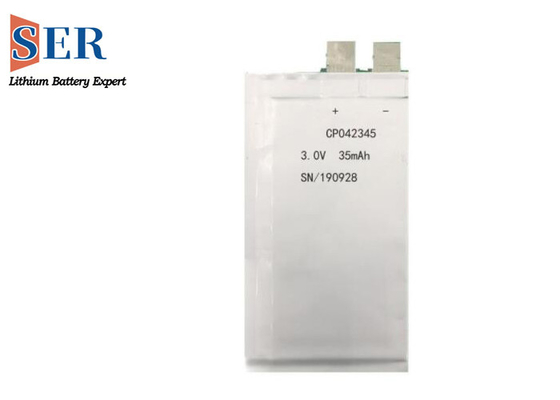Pilha ultra fina flexível da bateria Limno2 CP203040 de CP042345 3.0V
