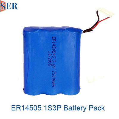 Bateria do metal do lítio do tamanho 2/3A da bateria 1S3P 3.6V 7.2V 10.8V ER 2/3A de ER14505 Li SOCL2
