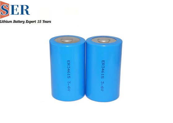 bateria ER34615S seguro de 12000mAh Li SOCL2 para o instrumento da medida da exploração
